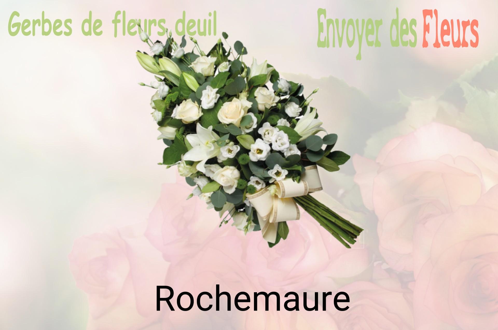 Gerbe de fleurs de deuil livrée à Rochemaure